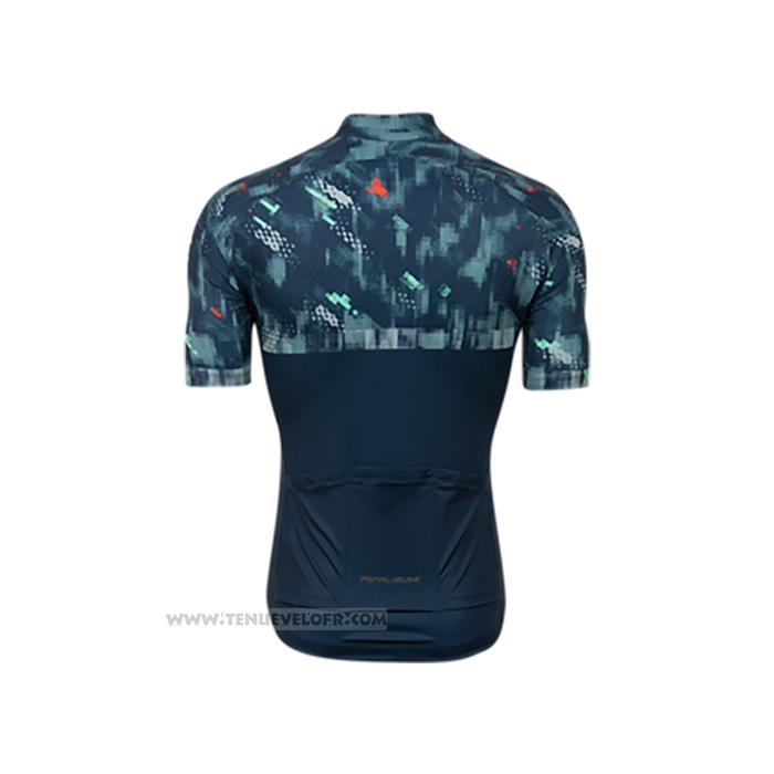 2021 Maillot Cyclisme Pearl Izumi Bleu Vert Manches Courtes et Cuissard